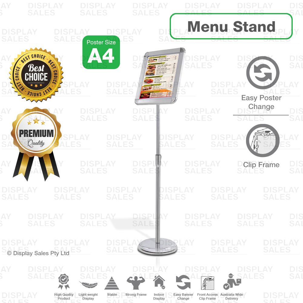 Buy A4 Menu Stands - Snap Frame & Clip Frame