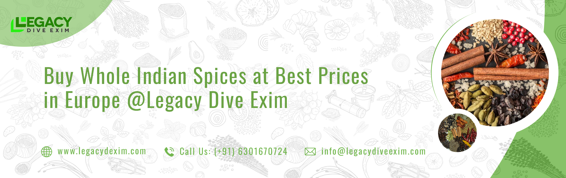 #1 Top Indian Spices for Europe at Legacy Dive Exim